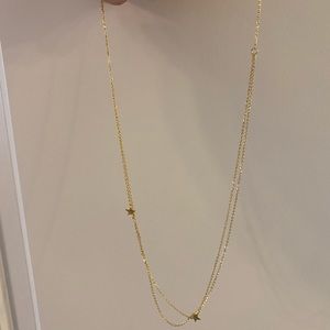 Double layer star necklace